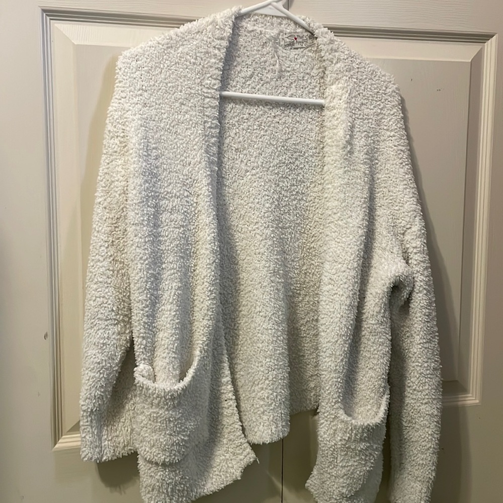 warm sherpa cardigan!